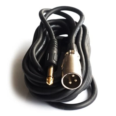GUITAR ANATOMY Male XLR to Jack lead Cable Audio 3 Pin 5m