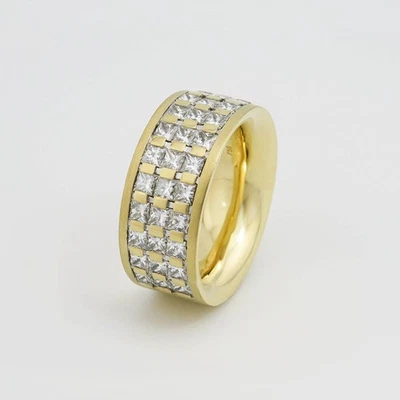 Ring Bandring mit ca. 3,00ct W-si Diamant in 750/18K Gelbgold Gr. 61 - Bild 1 von 4