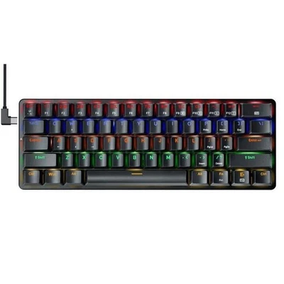 Wired 60% Mechanical Gaming Keyboard - Low Profile Blue Switches - RGB Backlit - Image 1 of 4