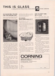 Corning Original 1962 Print Ad This Is Glass Pyrex Vycro Tubes - Bild 1 von 1