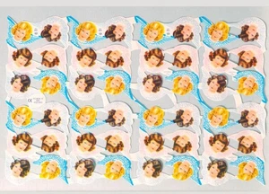 Mamelok English Embossed Scrap Die Cut - Colorful Christmas Easter Angels 855 - Picture 1 of 1