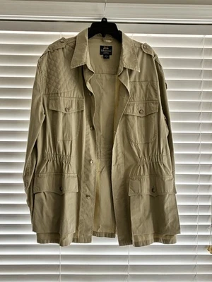 Jaqueta Willis & Geiger Safari Masculina Média M Bege Hemingway Bush Jaqueta Vintage - Imagem 1 de 4