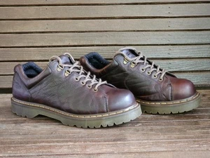 🔥🚨VINTAGE Dr. Martens Airwair 10940 Chunky Oxford Brown Leather Doc Mens US 15 - Picture 1 of 9