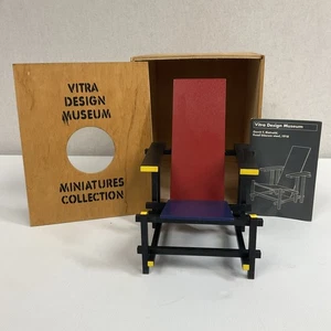 Vitra Design Museum Miniature Rood Blauwe Stoel Gerrit Rietveld Designed in 1918 - Picture 1 of 12