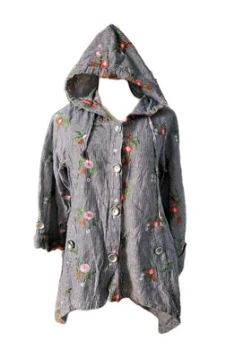 Chaqueta con Capucha Bordada XL Mezcla de Lino FOR CYNTHIA Foto 1 de 4