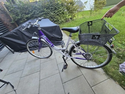 Delta Mädchen Fahrrad Weiss Lila 20 Zoll, 6-Gang Shimano RH 30 cm - Bild 1 von 4