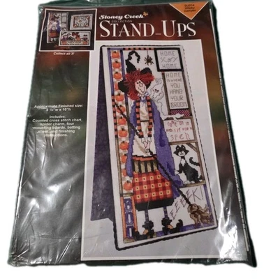 Unused Stoney Creek Stand-Ups SU014 Witchy Sampler Halloween Ghost Cat Broom - Image 1 of 4