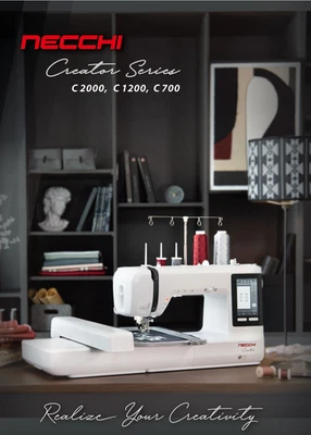 Máquina de costura computadorizada bordada Necchi Creator C2000 etc - Imagem 1 de 4