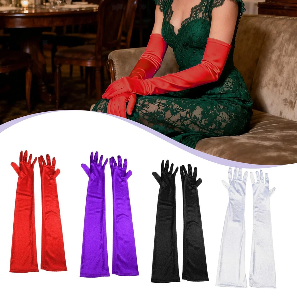 Guanti lunghi eleganti guanti lunghi da opera per feste di Halloween e - Immagine 1 di 1