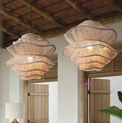Wabi Sabi Pendant Lamp Hotel Handmade Woven Asian Ceiling Kitchen Light Lamp - Image 1 of 4