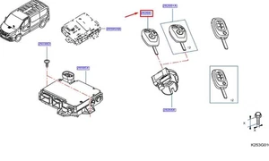 NISSAN NV300 Primastar X82 Fernbedienungsschalter KEY0000Q0J NEUES ECHTES - Picture 1 of 2