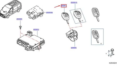 NISSAN NV300 Primastar X82 Fernbedienungsschalter KEY0000Q0J NEUES ECHTES - Image 1 of 2