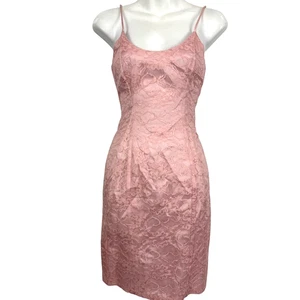 Mini Vestido Jonathan Martin Vintage Hecho en EE. UU. Rosa Encaje Forrado Años 90 Talla XS/0 - Imagen 1 de 16