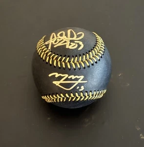 MANNY MACHADO FERNANDO TATIS JR PADRES BASEBALL ORO FIRMATO BECKETT BAS 3 - Foto 1 di 2