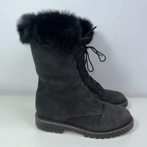 Bota negra forrada de piel de oveja Sorel para mujer EE. UU. 8 M con cordones hecha en Canadá - Imagen 1 de 13