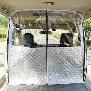 For Ford Transit Custom Cab Divider Heat Insulation Curtain Kits with Zipper - Foto 1 di 10
