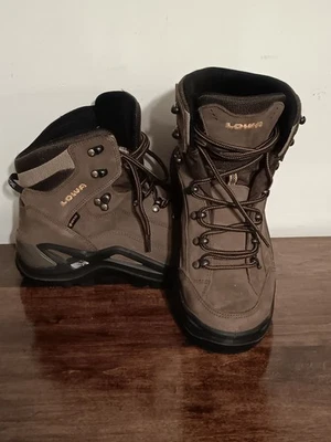 Lowa Renegade GTX Mid Botas de Senderismo Zapatos para Hombres Talla 8 Cuero Marrón Impermeables EC Foto 1 de 4