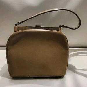 Cartera de Colección Años 60 Garey Dos Tonos Vinilo Verde Asa Superior Única Cierre Grueso - Imagen 1 de 9