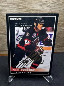 1992-93 Pinnacle #373 Sylvain Turgeon In-Person ON-CARD AUTO - Picture 1 of 2