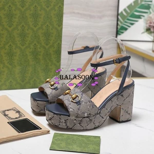 Classic Jacquard Wedge Sandals Spring/Summer 2025 Women's Sandals - Picture 1 of 6