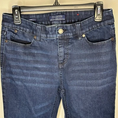 Talbots Simply Flattering Ankle Jeans Dark Wash Blue Denim Womens Size 4 Classic - Image 1 of 4