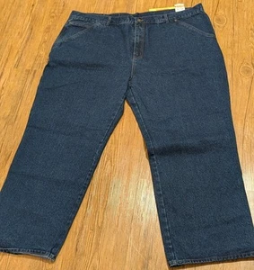 Smiths Workwear Jeans Mens 48x30 Dark Wash Stretch Carpenter Work Denim NEW 1 - Picture 1 of 3