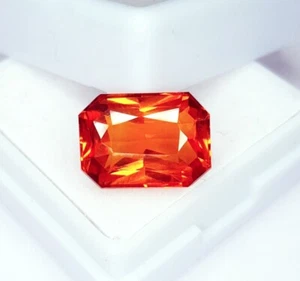 Piedra preciosa suelta zafiro naranja natural de 6,72 quilates calidad A+ - Imagen 1 de 10