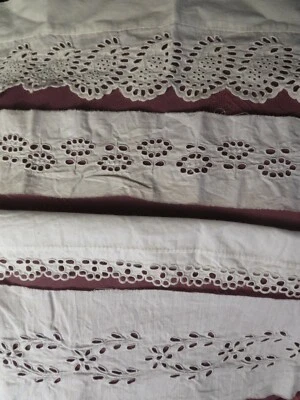 ENTRE-DEUX & GALONS anciens en BRODERIE ANGLAISE Années 20 - Photo 1/4