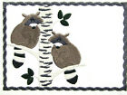 Racoon Embroidered quilt label masked animal message to customize