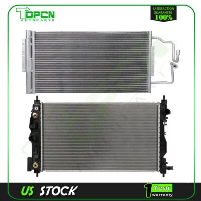 Fits 2016 Chevrolet Impala Limited Replacement Radiator & Condenser Assembly Foto 1 de 4