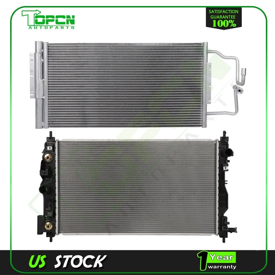 Fits 2016 Chevrolet Impala Limited Replacement Radiator & Condenser Assembly Foto 1 de 4