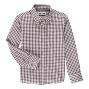 Wrangler Boy's Riata Long Sleeve Button Shirt brown - Picture 1 of 1