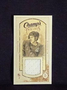 2009-10 Upper Deck Champ's Threads Mini Game Worn Used Jersey Brian Leetch