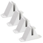 Wood Base Fence Gate Support Feet Holder Clamp - Pack of 4