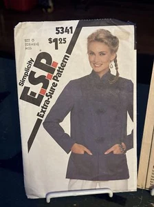 Vintage UNCUT Simplicity 5341 Misses Jacke Schnittmuster Gr. 12-16 Kimono Style - Bild 1 von 3