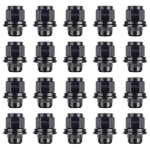 24 Tuercas de Rueda Negras, M12 x 1.5, Planas, 21 Hexagonales - Compatible con Toyota - Imagen 1 de 6