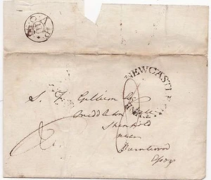 1795 NEWCASTLE ON TYNE MATASELLOS DE HERRADURA GRANDE EN ENVOLTURA PARA SHENFIELD ESSEX - Imagen 1 de 1