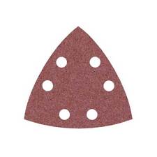 50 Feuilles abrasives pour ponceuse triangulaire – 93 mm – G40–240 – 6 trous