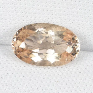 2.14 ct LUSTROUS LIGHT PEACH PINK - NATURAL MORGANITE GEMS - Oval - See Vdo SG - Picture 1 of 2