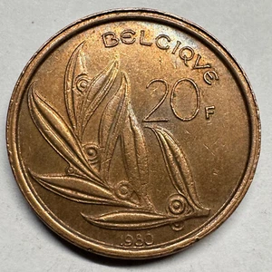 1980 Belgium 20 Francs - Beautiful Coin - #A-023 - Picture 1 of 2