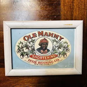 Advertising Shortening In Wooden Frame Vintage - Picture 1 of 5