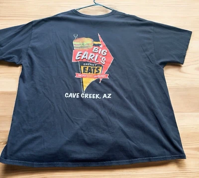 Camiseta Big Earls Greasy Eats Cave Creek AZ Garage 3XL Camiseta de comedor vintage Foto 1 de 4
