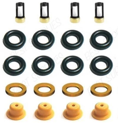 Kit de reparación de servicio de inyector de combustible juntas tóricas filtros sellos tapas de piñón retenedores Foto 1 de 1