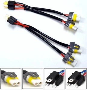 Conversion Wire 9003 H4 TO H11 9005 Two Harness Head Light Bulb Female Plug Lamp - Picture 1 of 7