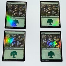 4x foil forests magic the gathering