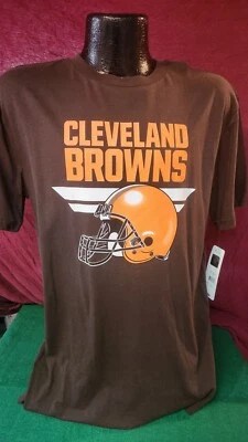 Camiseta logotipo capacete de futebol americano NFL Cleveland Browns meninos tamanhos nova com etiquetas Majestic - Imagem 1 de 3