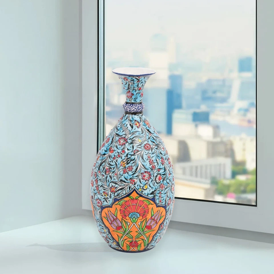 Botella de cerámica hecha a mano, botella decorativa brisa de jardín, jarrón para decoración del hogar Foto 1 de 4