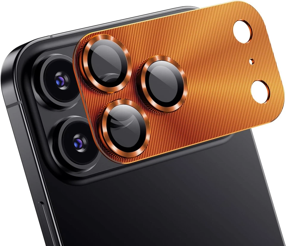Protetor de lente de câmera de ar liga de metal vidro temperado para iPhone 17 Pro Max 17 - Imagem 1 de 4
