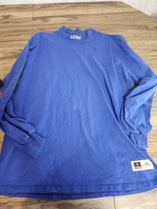 Vintage Russell Athletic Pro Cotton Size Large Detroit Lions Long Sleeve Mock... - Picture 1 of 5