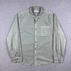Outerknown Studio Shirt Mens XL Off Duty Drab Green Button Down Casual Pockets - Picture 1 of 10